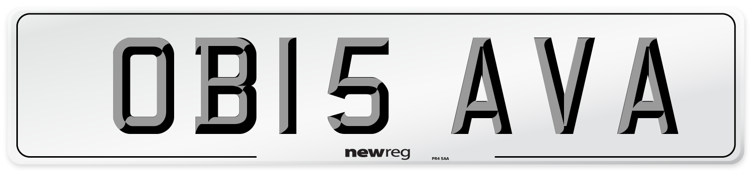 OB15 AVA Number Plate from New Reg